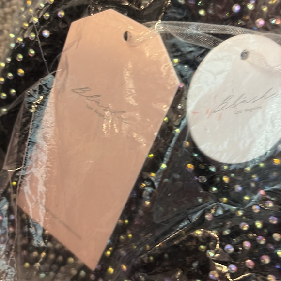 Hot Rhinestone Round Neck Starlight Hollow Shiny Shirt Lady Top Mesh Beach Party - Picture 4 of 4